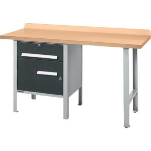 Kombiwerkbank Schäfer Shop Select PWi 150-2, mitteldichte Faserplatte (MDF), bis 750 kg, B 1500 x T 680 x H 838 mm, Anthrazit