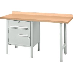 Kombiwerkbank Schäfer Shop Select PWi 150-2, mitteldichte Faserplatte (MDF), bis 750 kg, B 1500 x T 680 x H 838 mm, Lichtgrau