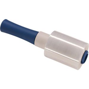 Komplettset 6 Rollen PE-Mini-Stretchfolien, transparent, 100 mm breit + 1 Abroller Komplettset 6 Rollen PE-Mini-Stretchfolien, transparent, 100 mm breit + 1 Abroller