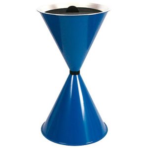 Konischer Standaschenbecher Diabola ECO, Alu-Einlegeschale, H 710 mm, ø 400 mm, blau, Quarzsand Konischer Standaschenbecher Diabola ECO, Alu-Einlegeschale, H 710 mm, ø 400 mm, blau, Quarzsand