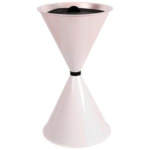 Konischer Standaschenbecher Diabola ECO, Alu-Einlegeschale, H 710 mm, ø 400 mm, weiß Konischer Standaschenbecher Diabola ECO, Alu-Einlegeschale, H 710 mm, ø 400 mm, weiß