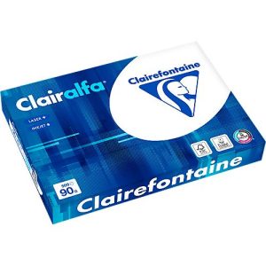 Kopierpapier Clairefontaine Clairalfa, DIN A3, 90 g/m², hochweiß, 5 x 500 Blatt Kopierpapier Clairefontaine Clairalfa, DIN A3, 90 g/m², hochweiß, 5 x 500 Blatt