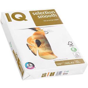 Kopierpapier Mondi IQ Smooth, DIN A3, 100 g/m², hochweiß, 1 Paket = 500 Blatt Kopierpapier Mondi IQ Smooth, DIN A3, 100 g/m², hochweiß, 1 Paket = 500 Blatt
