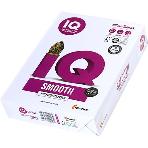 Kopierpapier Mondi IQ Smooth, DIN A4, 100 g/m², hochweiß, 1 Paket = 500 Blatt
