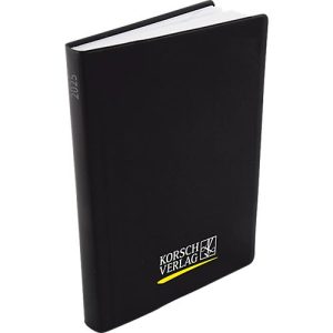 Korsch Handwerkerkalender 2025, PVC-Softcover, 336 Seiten, Kalendarium in D/GB/F/I, schwarz
