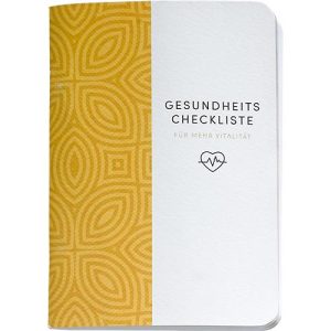 Korsch Taschenbuch ‚Gesundheits-Checkliste‘, DIN A6, Hardcover, B 105 x H 148 mm, orange/weiß