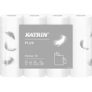Küchenrolle KATRIN Plus, weiß, 3-lagig, 61 Blatt pro Rolle, 32 Rollen je Karton Küchenrolle KATRIN Plus, weiß, 3-lagig, 61 Blatt pro Rolle, 32 Rollen je Karton