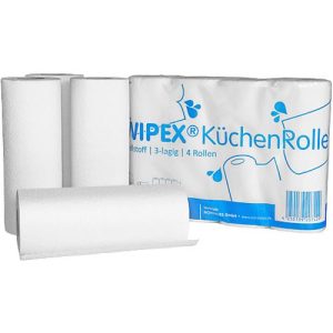 Küchenrolle WIPEX, 3-lagig, 256 x 224 mm, 8 Stück à 4 Rollen mit jeweils 50 Tüchern, hochweiß Küchenrolle WIPEX, 3-lagig, 256 x 224 mm, 8 Stück à 4 Rollen mit jeweils 50 Tüchern, hochweiß