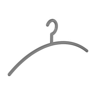 Kunststoff-Kleiderbügel Pador-Concept Nizza, Bügelstärke 12 mm, 10 Stück, dunkelgrau