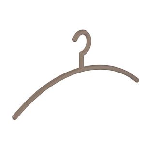 Kunststoff-Kleiderbügel Pador-Concept Nizza, Bügelstärke 12 mm, 10 Stück, taupe