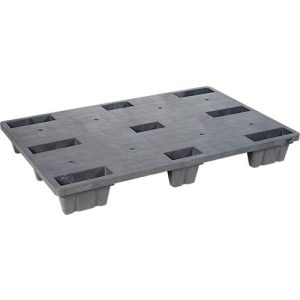 Kunststoff-Mehrweg-Stapelpalette KIGAnesto®, 8 kg, geschlossenes Deck, bis 3500 kg, stapelbar, 100% Recyclingmaterial, ohne Rand, anthrazit Kunststoff-Mehrweg-Stapelpalette KIGAnesto®, 8 kg, geschlossenes Deck, bis 3500 kg, stapelbar, 100% Recyclingmaterial, ohne Rand, anthrazit