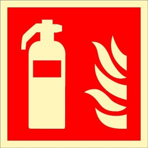 Kunststoffschild Feuerlöschgerät, 200 x 200 mm Kunststoffschild Feuerlöschgerät, 200 x 200 mm