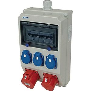 Kunststoffwandverteiler Verschraubung M32 1xCEE 32 A,1xCEE 16 A,3x230V Kunststoffwandverteiler Verschraubung M32 1xCEE 32 A,1xCEE 16 A,3x230V