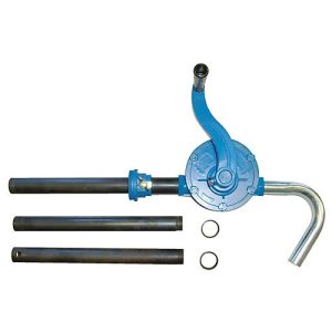 Kurbelpumpe CEMO, Aluminium, 0,25 l/Umdrehung, gebogener Auslauf, für 60/200 l Fässer Kurbelpumpe CEMO, Aluminium, 0,25 l/Umdrehung, gebogener Auslauf, für 60/200 l Fässer