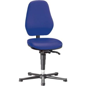 Labordrehstuhl Basic 9132, mit Gleitern, Kunstleder, Stamskin Top blau Labordrehstuhl Basic 9132, mit Gleitern, Kunstleder, Stamskin Top blau