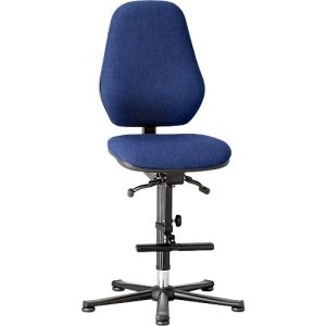 Labordrehstuhl Basic, mit Aufstiegshilfe, Stoffpolster, Duotec blau Labordrehstuhl Basic, mit Aufstiegshilfe, Stoffpolster, Duotec blau
