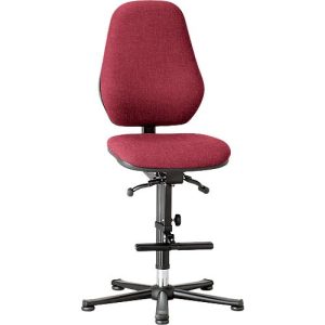 Labordrehstuhl Basic, mit Aufstiegshilfe, Stoffpolster, Duotec rot Labordrehstuhl Basic, mit Aufstiegshilfe, Stoffpolster, Duotec rot