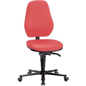 Labordrehstuhl Basic, mit Rollen, Kunstleder, Stamskin Top rot Labordrehstuhl Basic, mit Rollen, Kunstleder, Stamskin Top rot