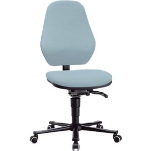 Labordrehstuhl Basic, mit Rollen, Stoffpolster, Duotec grau Labordrehstuhl Basic, mit Rollen, Stoffpolster, Duotec grau