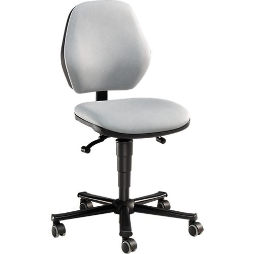 Labordrehstuhl LEANOS 9133, mit Rollen, Kunstleder, grau