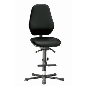 Labordrehstuhl LEANOS 9136, Kunstleder, mit Gleiter und Aufstiegshilfe, Stamskin Top schwarz Labordrehstuhl LEANOS 9136, Kunstleder, mit Gleiter und Aufstiegshilfe, Stamskin Top schwarz