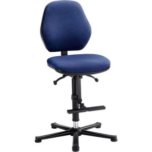 Laborstuhl LEANOS 9131, mit Gleiter u. Aufstiegshilfe, Stoffpolster, Duotec blau Laborstuhl LEANOS 9131, mit Gleiter u. Aufstiegshilfe, Stoffpolster, Duotec blau