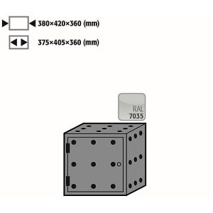Lagerbox für asecos Sicherheitsschränke der Q30, Q90 und S90 Serie, Stahlblech, lichtgrau, B 380 x T 420 x H 360 mm, Türanschlag links Lagerbox für asecos Sicherheitsschränke der Q30, Q90 und S90 Serie, Stahlblech, lichtgrau, B 380 x T 420 x H 360 mm, Türanschlag links