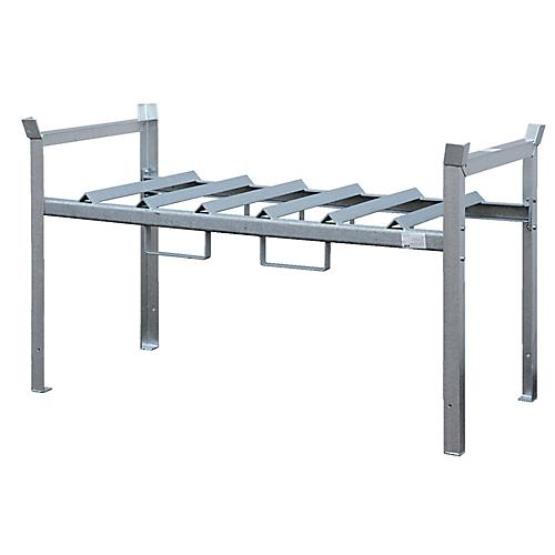 Lagerebene für CEMO Fassregal Typ 800, Stahl verzinkt, für 3x 60 l Fass, B 1410 x T 660 x H 840 mm