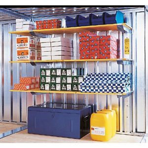 Lagerregal komplett, für Materialcontainer MC 1100-1600, Breite 2000 mm