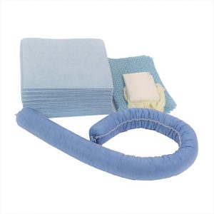 Leckage Notfallset ölbindend blau, 20 l Aufnahme, 41 Teile, in PVC-Tasche Leckage Notfallset ölbindend blau, 20 l Aufnahme, 41 Teile, in PVC-Tasche