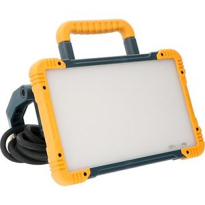 LED-Arbeitsleuchte, flackerfrei, 3200 lm, 5000 k, IP54, Diffusor, Netzsteckdose, baustellentauglich LED-Arbeitsleuchte, flackerfrei, 3200 lm, 5000 k, IP54, Diffusor, Netzsteckdose, baustellentauglich