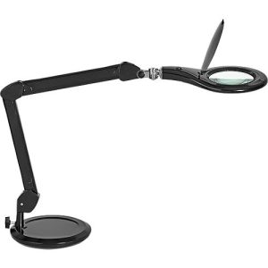 LED Lupenleuchte MAULmakro, 3-Dioptrien-Linse, 8 W, 580 lm, 6500 K, Arm um 360° dreh-& neigbar, höhenverstellbar, Standfuß, schwarz LED Lupenleuchte MAULmakro, 3-Dioptrien-Linse, 8 W, 580 lm, 6500 K, Arm um 360° dreh-& neigbar, höhenverstellbar, Standfuß, schwarz