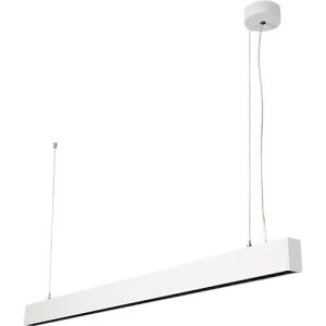 LED-Pendelleuchte Dotlux STYLFREE, Leistung 50 W, 6500 lm, 4000 K, bildschirmarbeitsplatzfähig, Aluminium, weiß