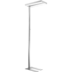 LED-Stehleuchte, stufenlos dimmbar, direkt & indirekt leuchtend, H 1950 mm, 2 x 30 W, alusilber LED-Stehleuchte, stufenlos dimmbar, direkt & indirekt leuchtend, H 1950 mm, 2 x 30 W, alusilber