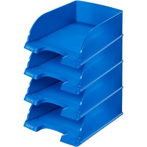 LEITZ® Ablagekorb Plus Jumbo 5233, DIN A4, 4 Stück, blau LEITZ® Ablagekorb Plus Jumbo 5233, DIN A4, 4 Stück, blau