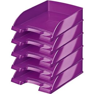 LEITZ® Ablagekorb Wow 5226, DIN A4, 5 Stück, violett LEITZ® Ablagekorb Wow 5226, DIN A4, 5 Stück, violett
