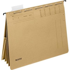 Leitz Alpha® Hängehefter 1983 mit 4 Klebestreifen und 3 Fächern, A4, Naturbraun Leitz Alpha® Hängehefter 1983 mit 4 Klebestreifen und 3 Fächern, A4, Naturbraun
