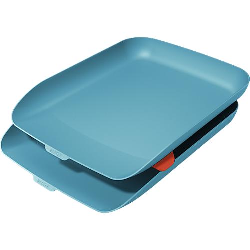 Leitz® Briefkorb Cosy, 2er Set, für A4-Dokumente, stapelbar,blau