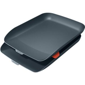 Leitz® Briefkorb Cosy, 2er Set, für A4-Dokumente, stapelbar,grau Leitz® Briefkorb Cosy, 2er Set, für A4-Dokumente, stapelbar,grau