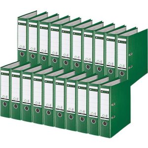 LEITZ® Ordner 1010, DIN A4, Rückenbreite 80 mm, 20 Stück, grün