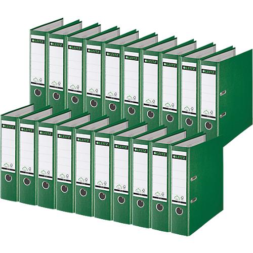 LEITZ® Ordner 1010, DIN A4, Rückenbreite 80 mm, 20 Stück, grün