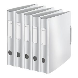 LEITZ® Ordner Active Style, DIN A4, Rückenbreite 65 mm, 5 Stück, arktik weiß