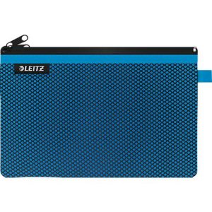 Leitz WOW Traveller Zip-Beutel, durchsichtiges Netzfach & blickdichtes Fach, Größe L, blau Leitz WOW Traveller Zip-Beutel, durchsichtiges Netzfach & blickdichtes Fach, Größe L, blau