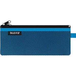Leitz WOW Traveller Zip-Beutel, durchsichtiges Netzfach & blickdichtes Fach, Größe M, blau Leitz WOW Traveller Zip-Beutel, durchsichtiges Netzfach & blickdichtes Fach, Größe M, blau