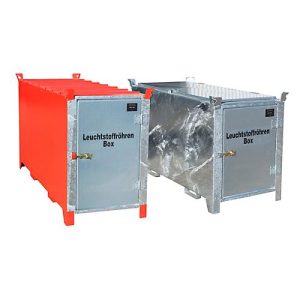 Leuchtstoffröhrenbox BAUER SL 150, Stahlblech, unterfahrbar, abschließbar, Tür verzinkt, B 1700 x T 770 x H 1125 mm, grün Leuchtstoffröhrenbox BAUER SL 150, Stahlblech, unterfahrbar, abschließbar, Tür verzinkt, B 1700 x T 770 x H 1125 mm, grün