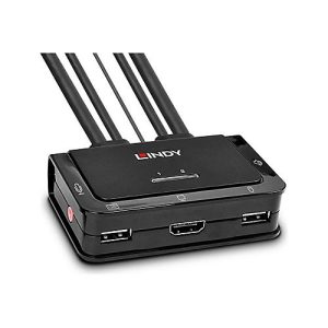 Lindy Compact 2 Port KVM Switch – KVM-Switch – 2 x KVM/Audio/USB – 1 lokaler Benutzer – Desktop Lindy Compact 2 Port KVM Switch – KVM-Switch – 2 x KVM/Audio/USB – 1 lokaler Benutzer – Desktop