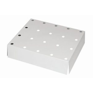 Lochblecheinsatz Standard für asecos Sicherheitsschränke der S-30 und UB90 Serie, Stahlblech, lichtgrau, B 420 x T 439 x H 60 mm, bis 75 kg