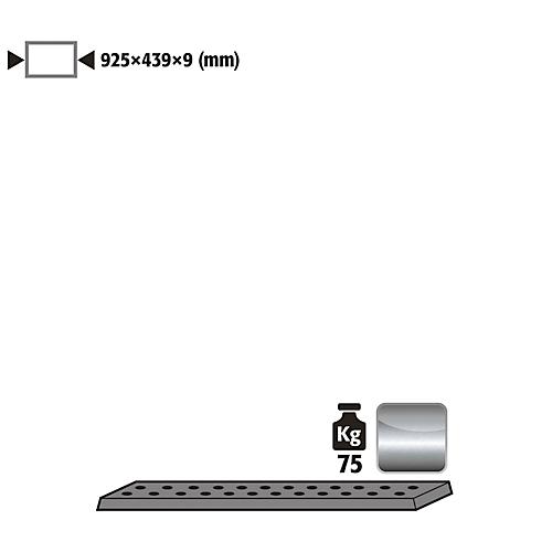 Lochblecheinsatz Standard für asecos Sicherheitsschränke der UB90 und UB30 Serie, Edelstahl 1.4016, B 925 x T 436 x H 9 mm, bis 75 kg