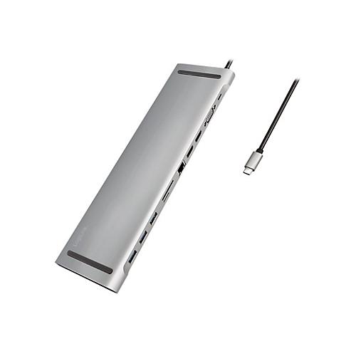 LogiLink - Dockingstation - USB-C 3.2 Gen 1 - 2 x HDMI, VGA - 1GbE