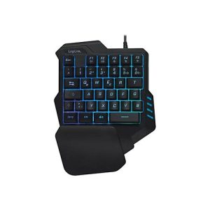 LogiLink Illuminated one-hand gaming – Tastatur – hintergrundbeleuchtet – USB – Schwarz LogiLink Illuminated one-hand gaming – Tastatur – hintergrundbeleuchtet – USB – Schwarz